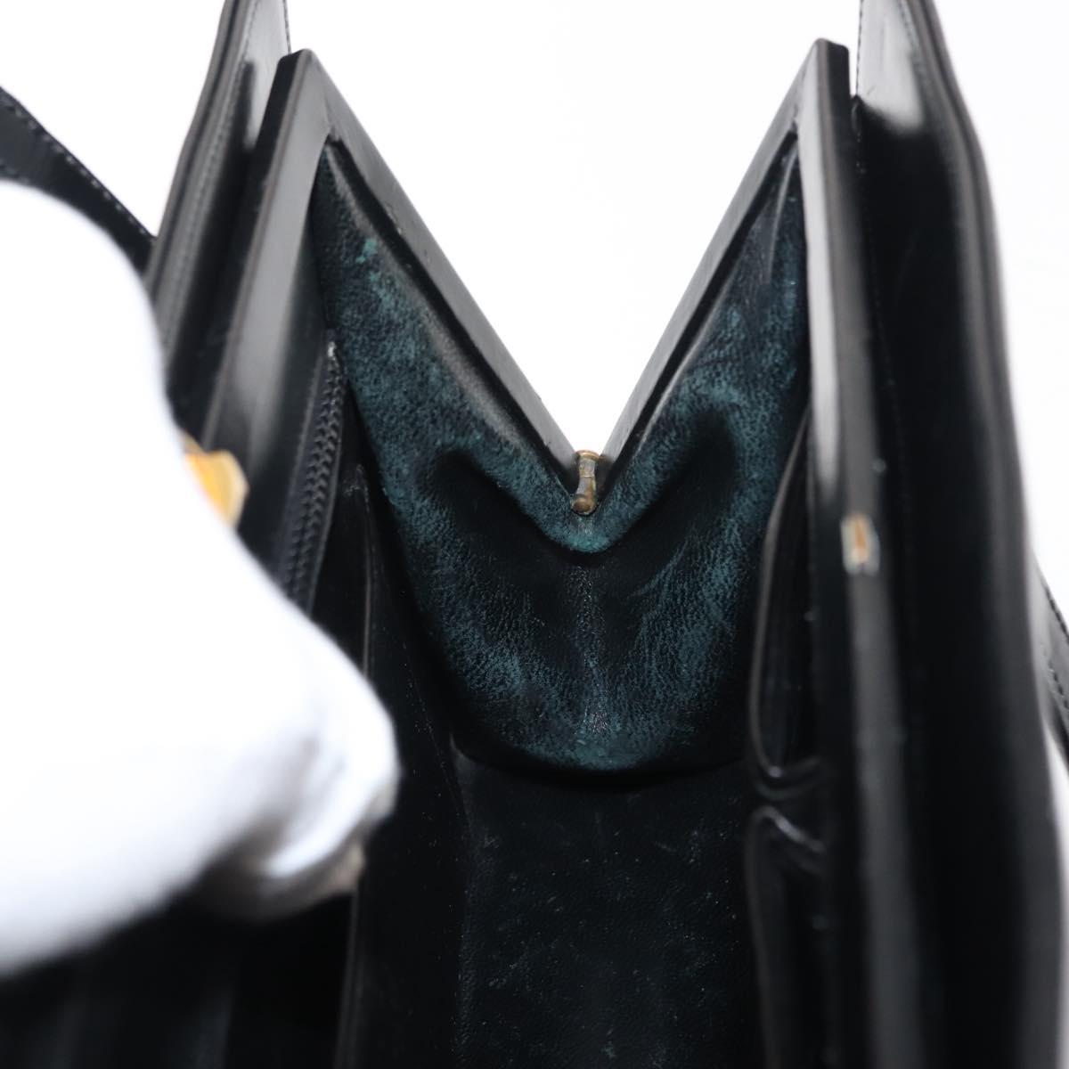 GUCCI Hand Bag Leather Black Auth ep11069