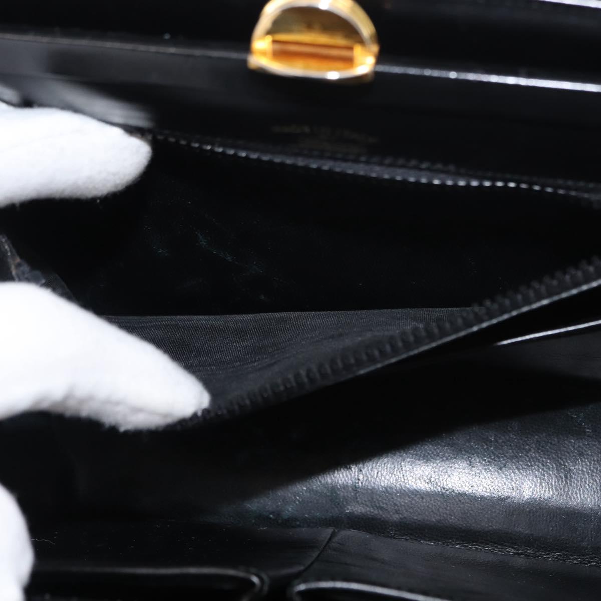 GUCCI Hand Bag Leather Black Auth ep11069