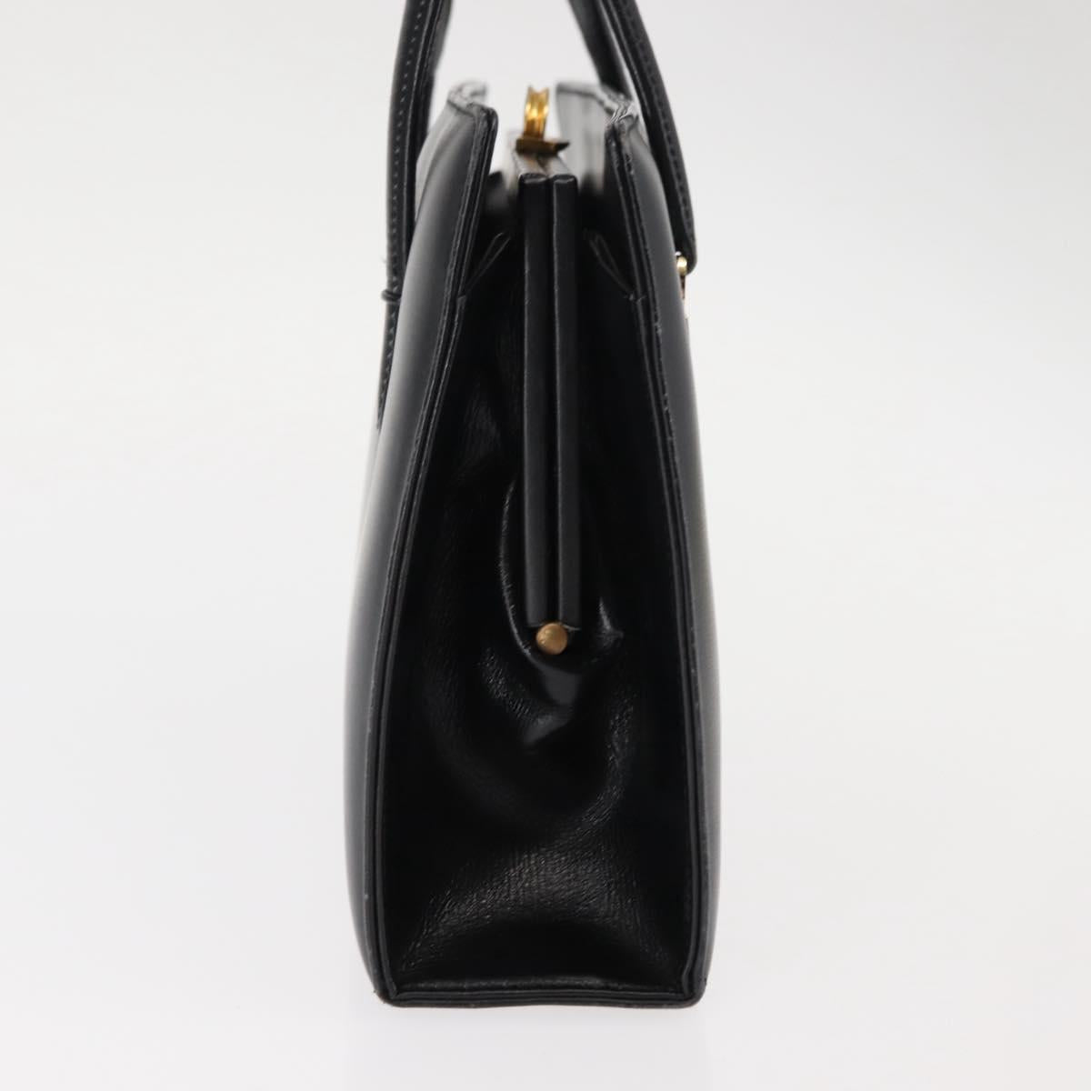GUCCI Hand Bag Leather Black Auth ep11069