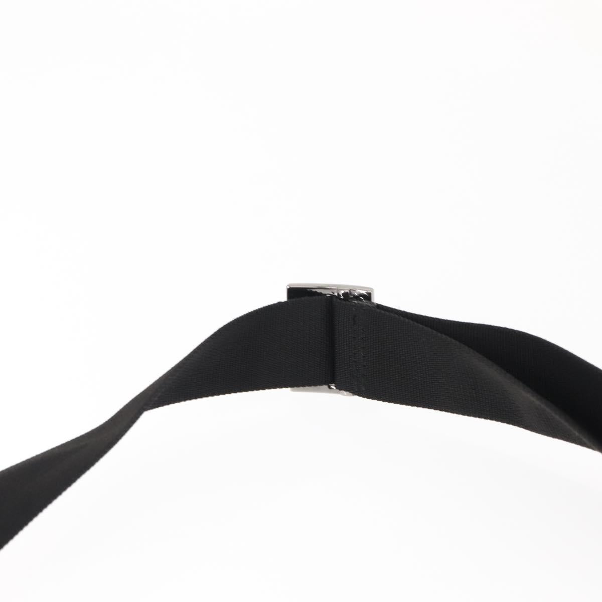 GUCCI Shoulder Bag Nylon Leather Black Auth ep11070