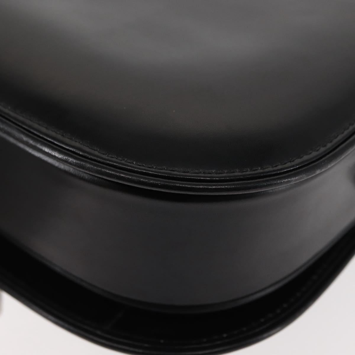 GUCCI Shoulder Bag Leather Black Auth ep11071