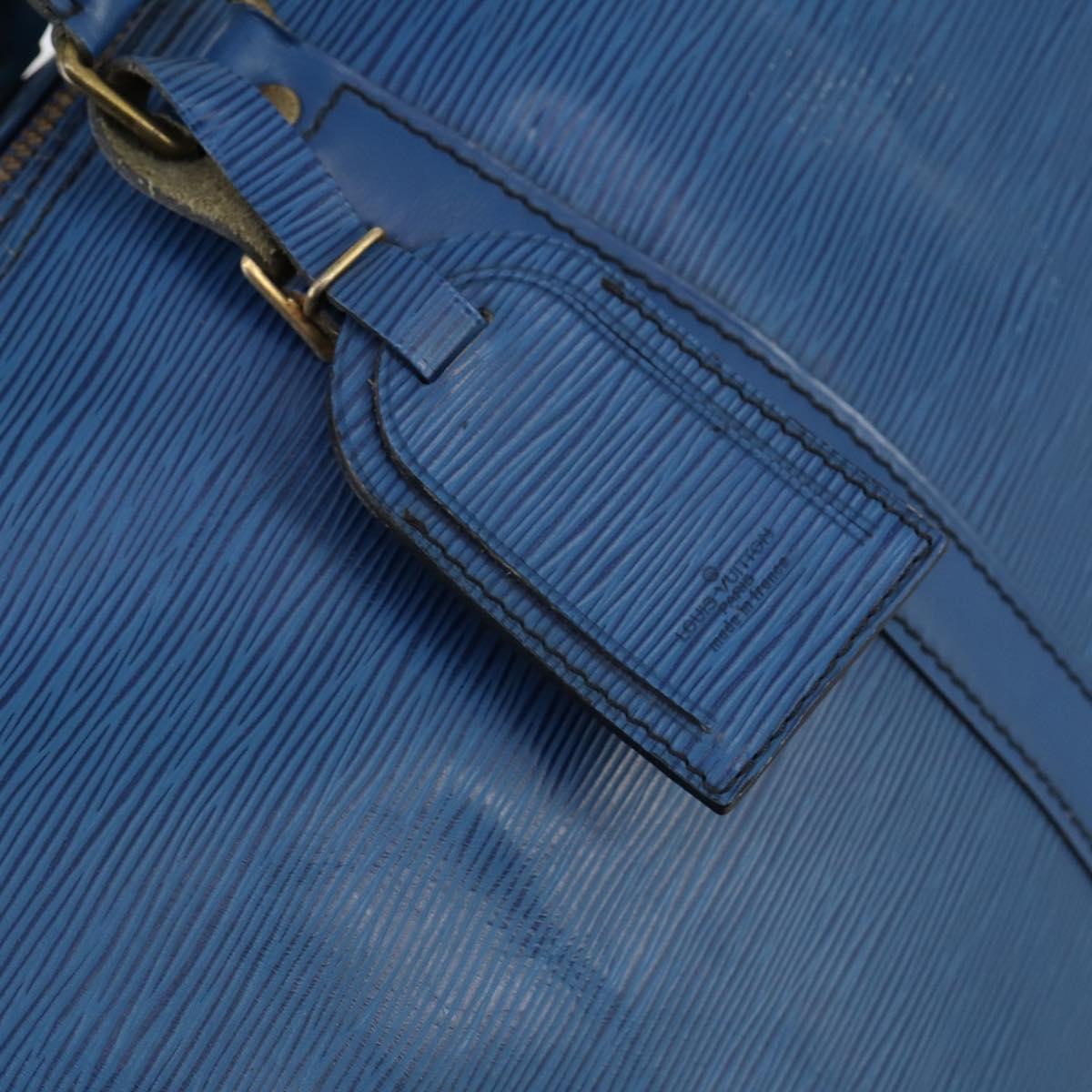 LOUIS VUITTON Epi Keepall 50 Boston Bag Blue M42965 LV Auth ep11073