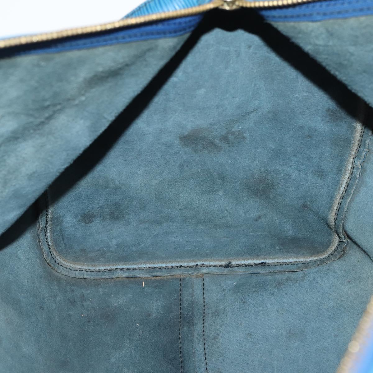 LOUIS VUITTON Epi Keepall 50 Boston Bag Blue M42965 LV Auth ep11073