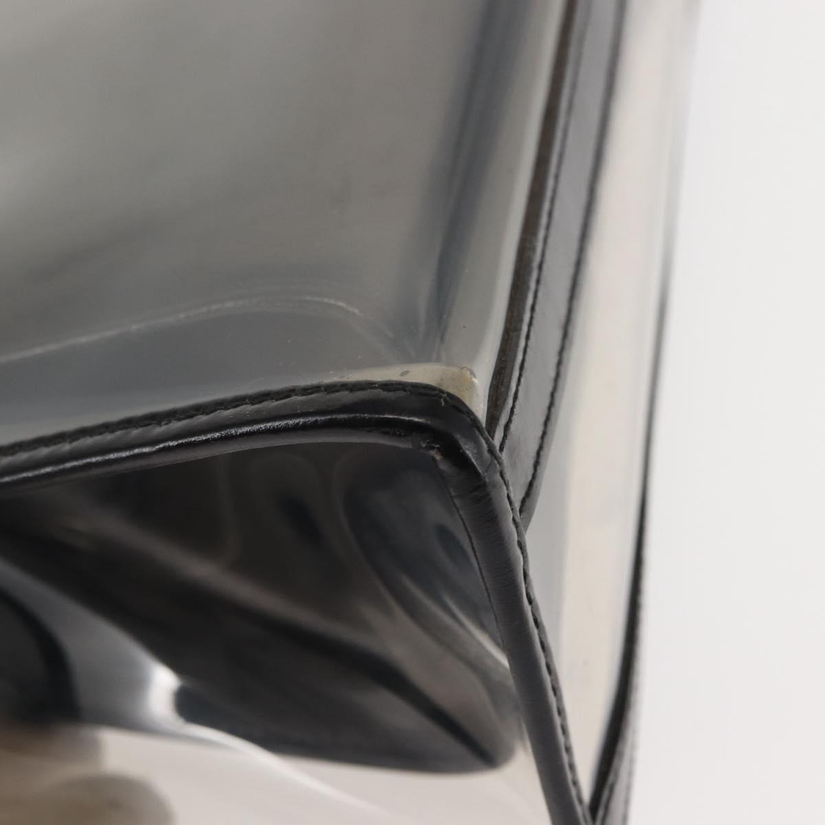 GUCCI Hand Bag Vinyl Black Clear Auth ep11074