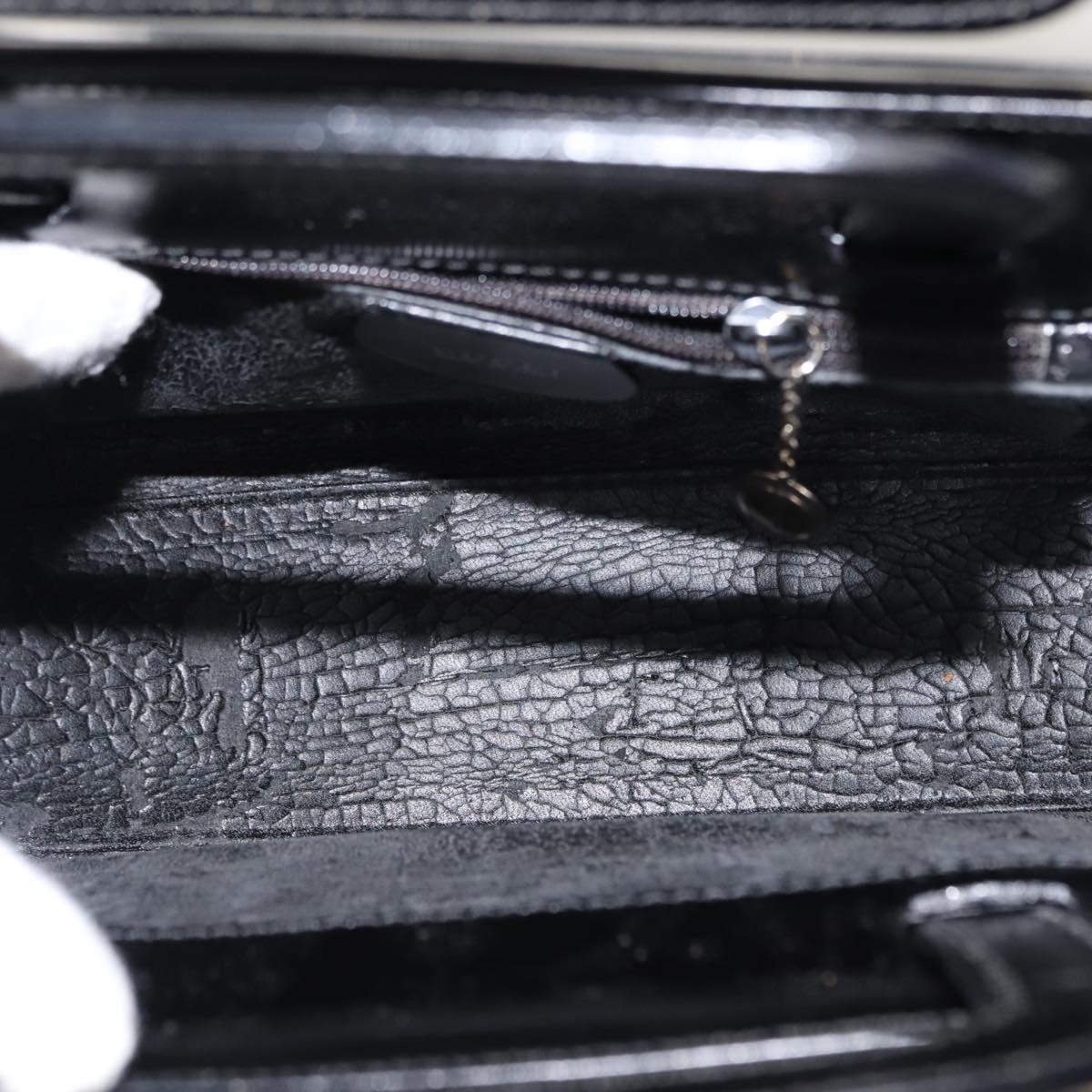 GUCCI Hand Bag Vinyl Black Clear Auth ep11074