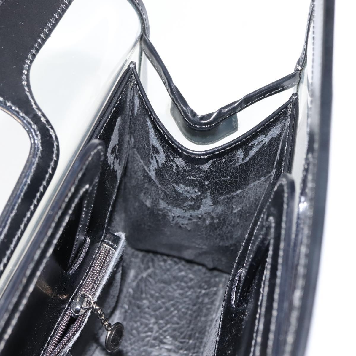 GUCCI Hand Bag Vinyl Black Clear Auth ep11074