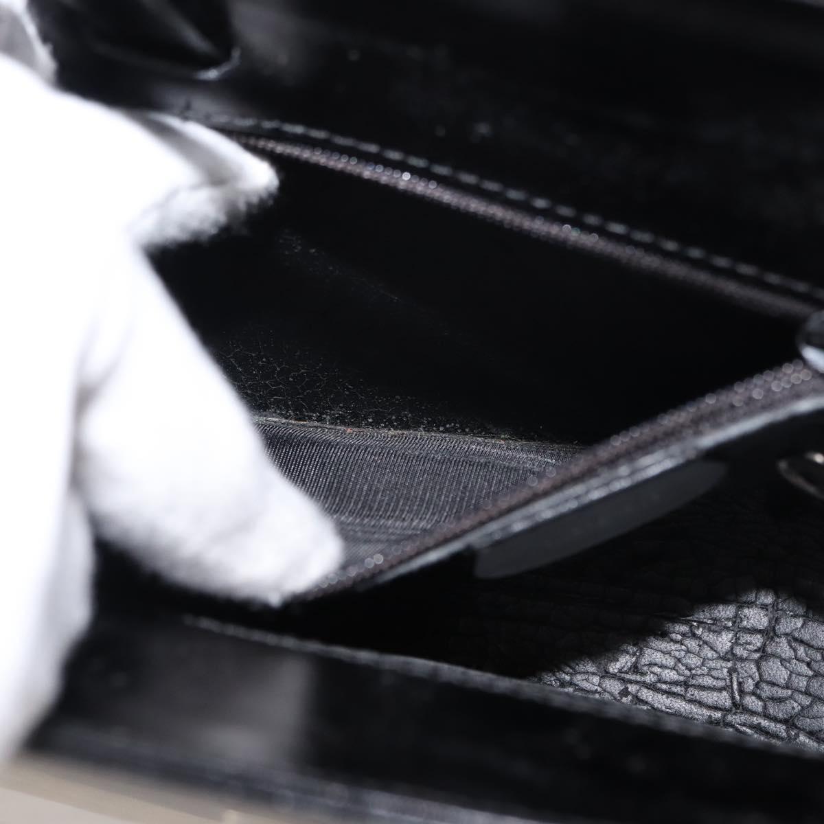 GUCCI Hand Bag Vinyl Black Clear Auth ep11074