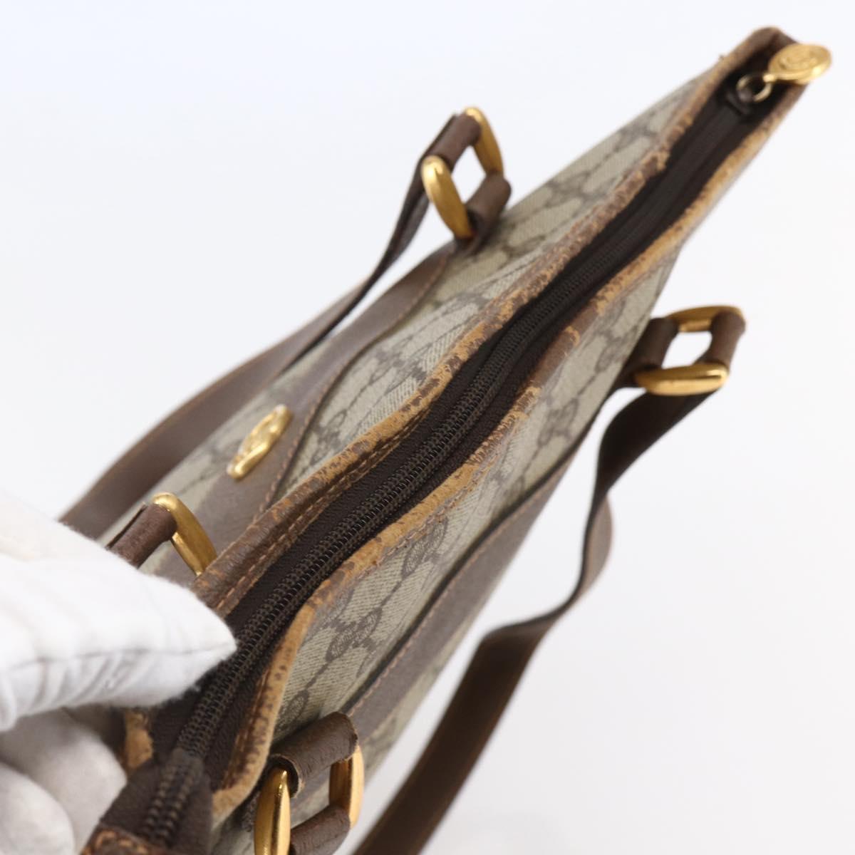 GUCCI GG Supreme Tote Bag PVC Beige Gold 002 39 6130 Auth ep11076