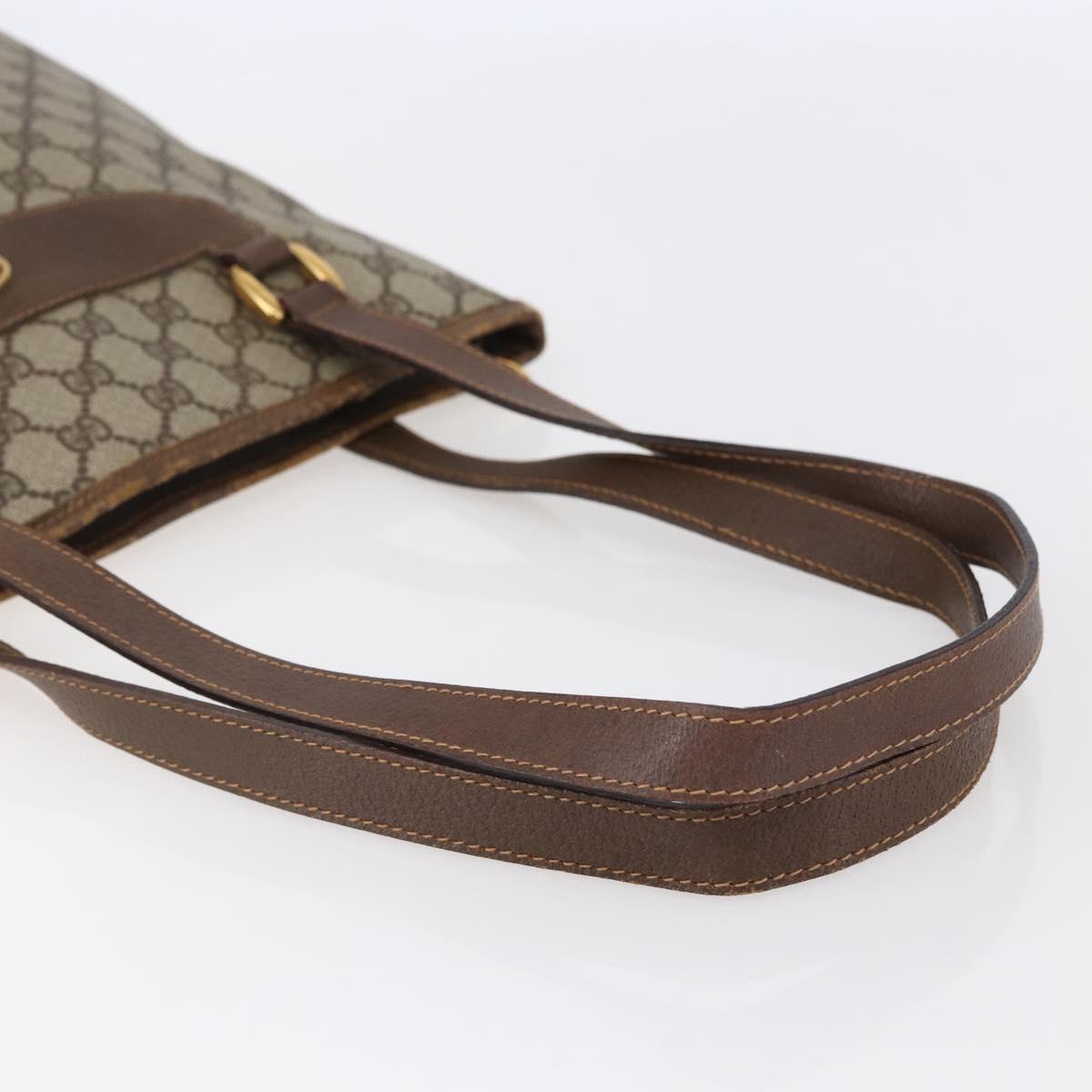 GUCCI GG Supreme Tote Bag PVC Beige Gold 002 39 6130 Auth ep11076