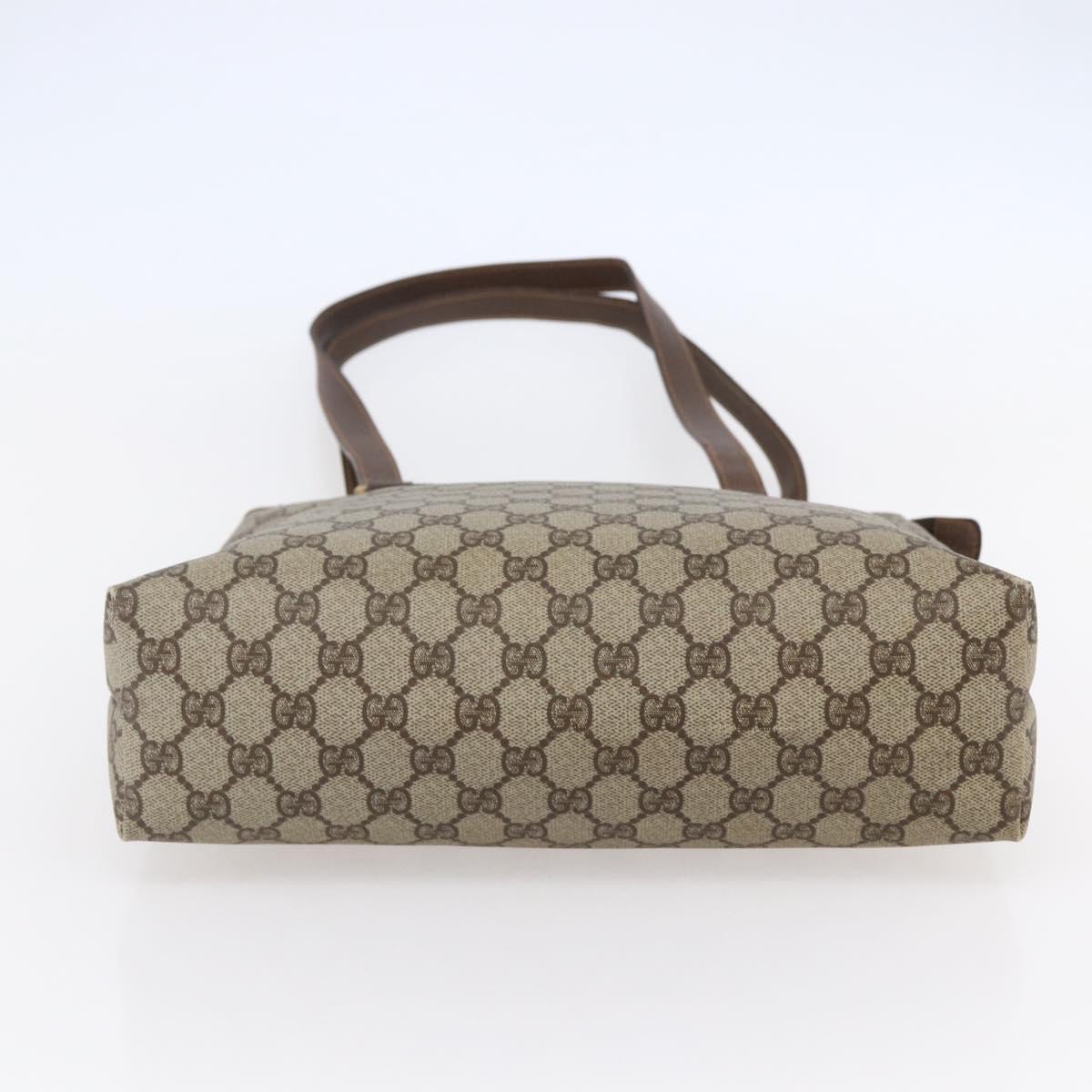 GUCCI GG Supreme Tote Bag PVC Beige Gold 002 39 6130 Auth ep11076