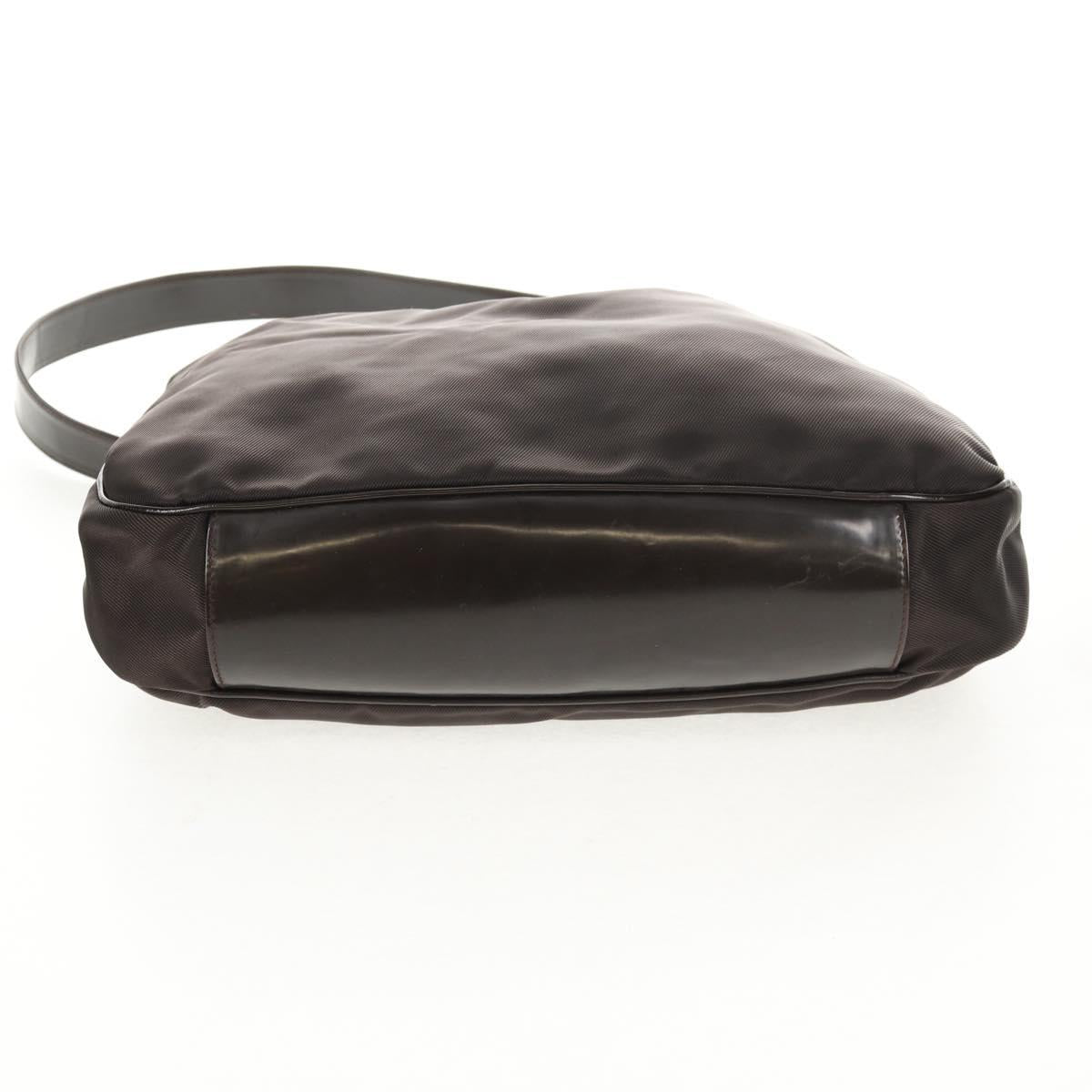 GUCCI Bamboo Hand Bag Nylon 2way Brown Auth ep11084