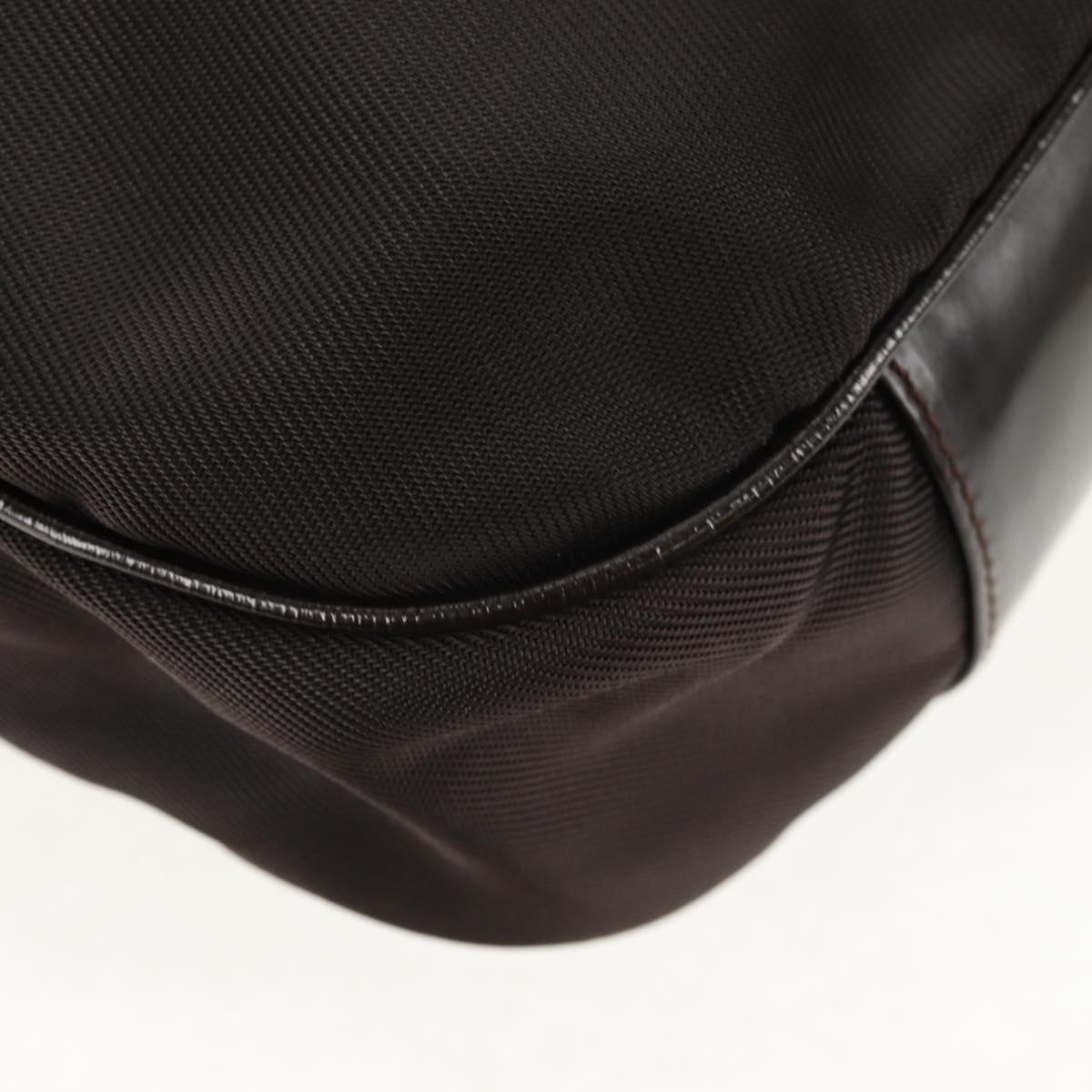 GUCCI Bamboo Hand Bag Nylon 2way Brown Auth ep11084