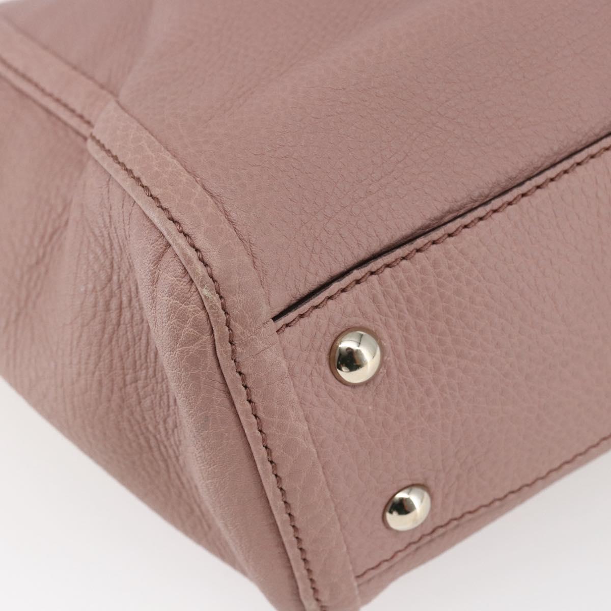 GUCCI Soho Tote Bag Leather Pink Auth ep11088