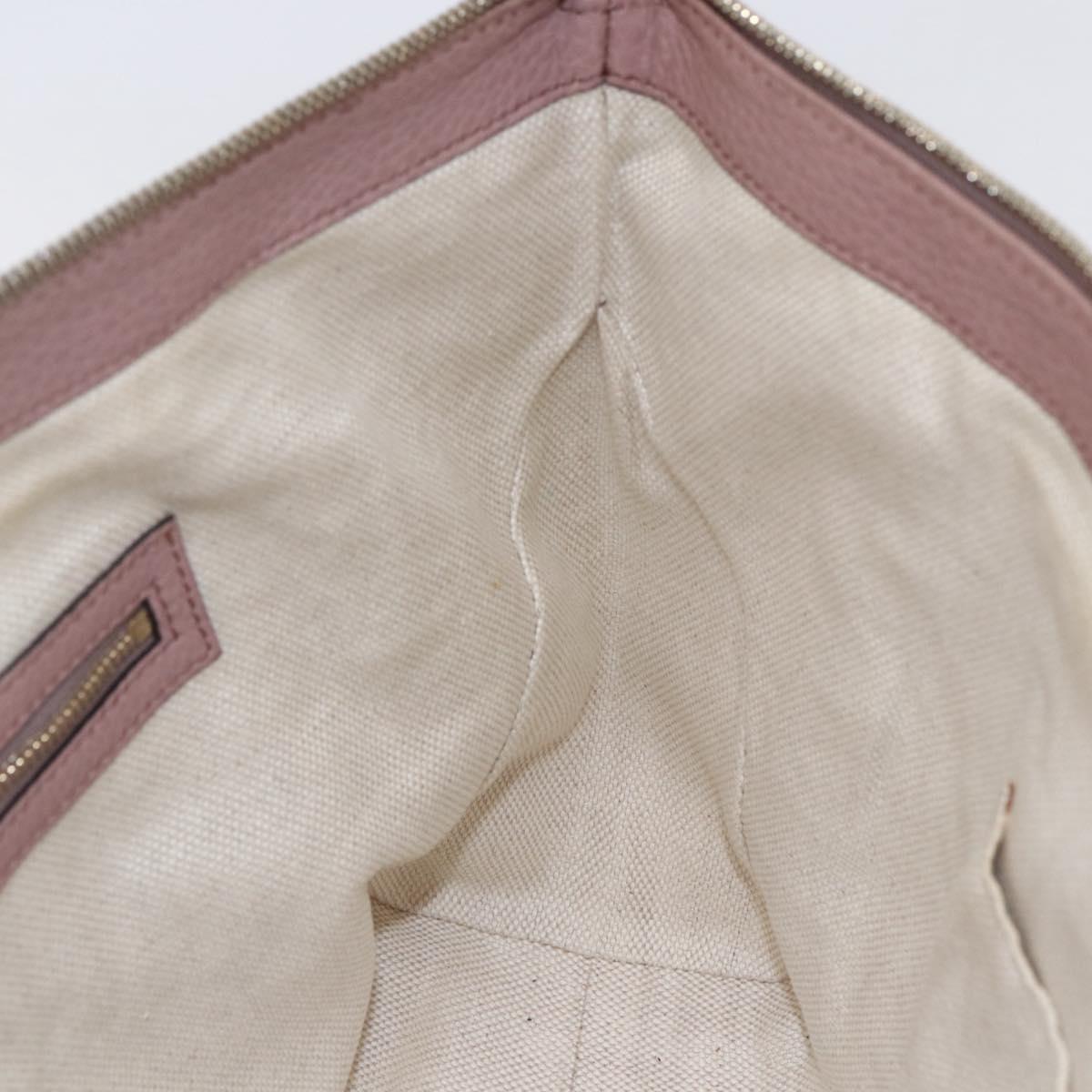 GUCCI Soho Tote Bag Leather Pink Auth ep11088