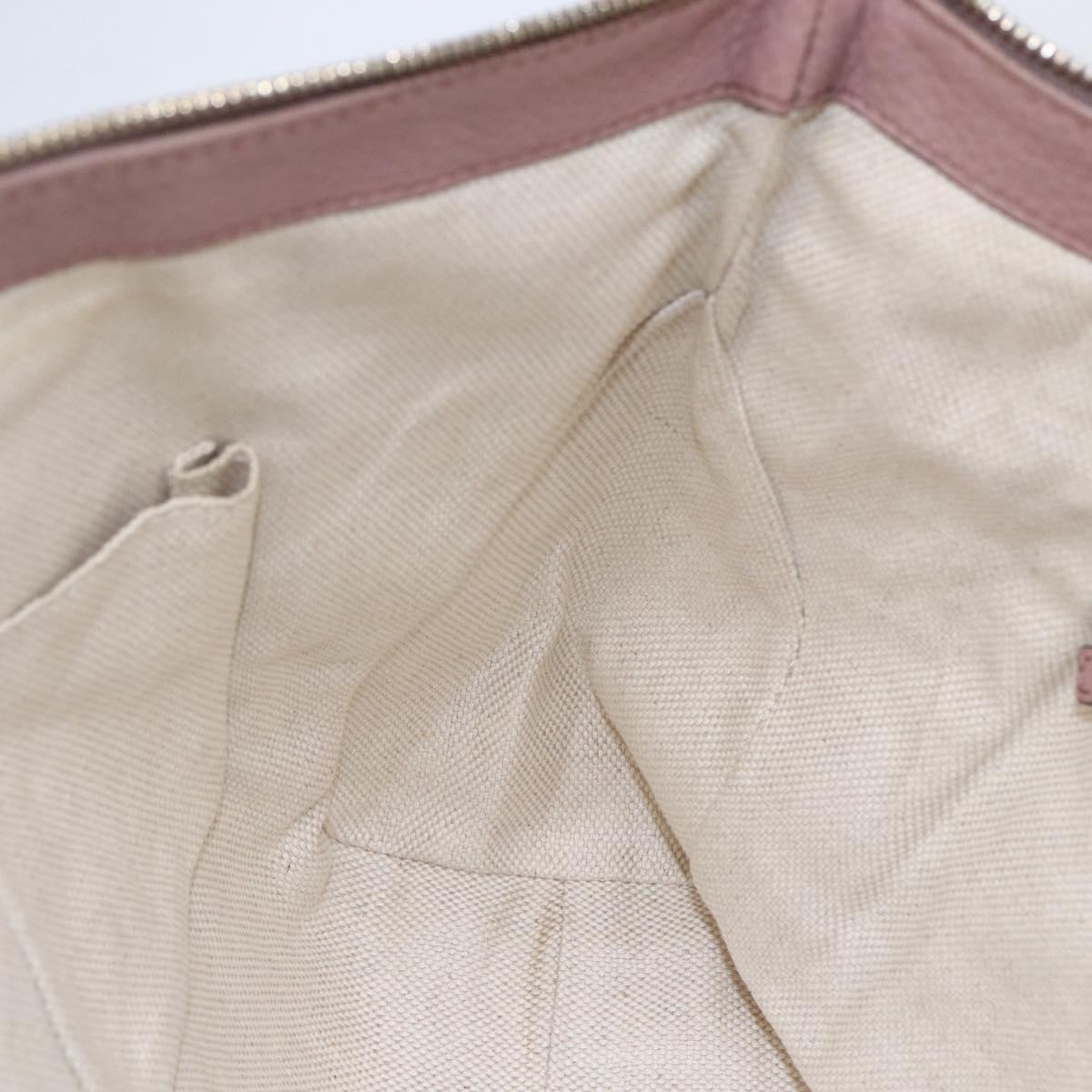 GUCCI Soho Tote Bag Leather Pink Auth ep11088