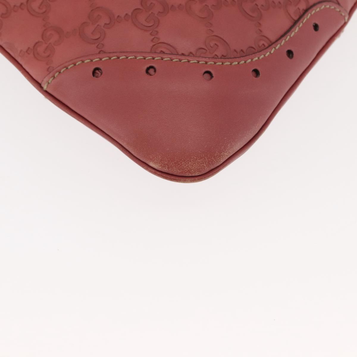 GUCCI Guccissima GG Shoulder Bag Leather Pink Auth ep11089