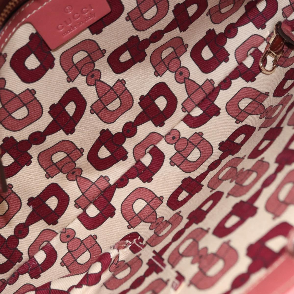 GUCCI Guccissima GG Shoulder Bag Leather Pink Auth ep11089