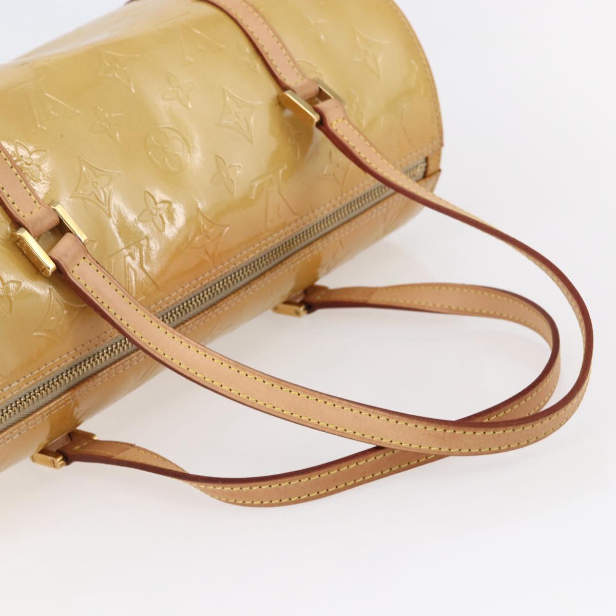 LOUIS VUITTON Monogram Vernis Bedford Hand Bag Beige M91006 LV Auth ep11091