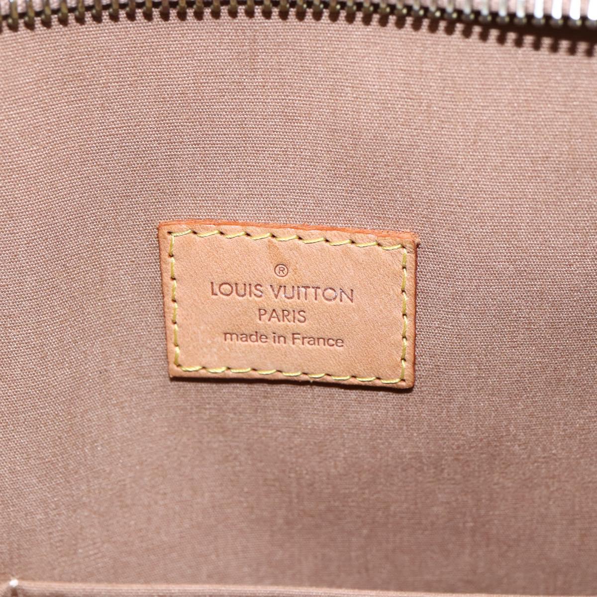 LOUIS VUITTON Monogram Vernis Brentwood Bag Noisette M91511 Auth ep11096