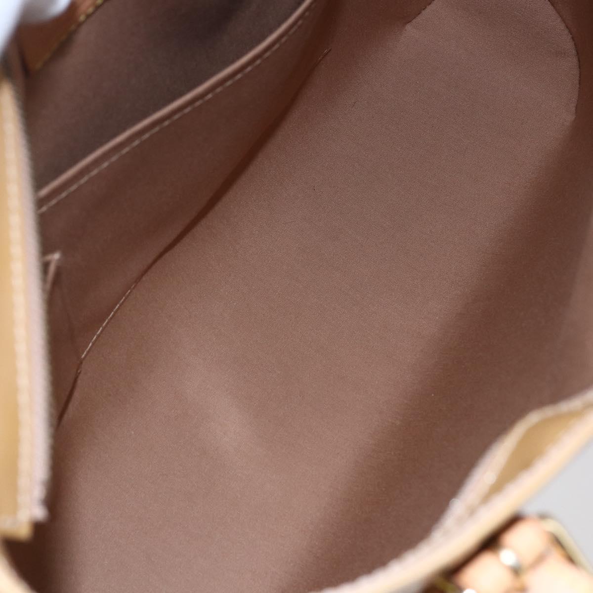 LOUIS VUITTON Monogram Vernis Brentwood Bag Noisette M91511 Auth ep11096