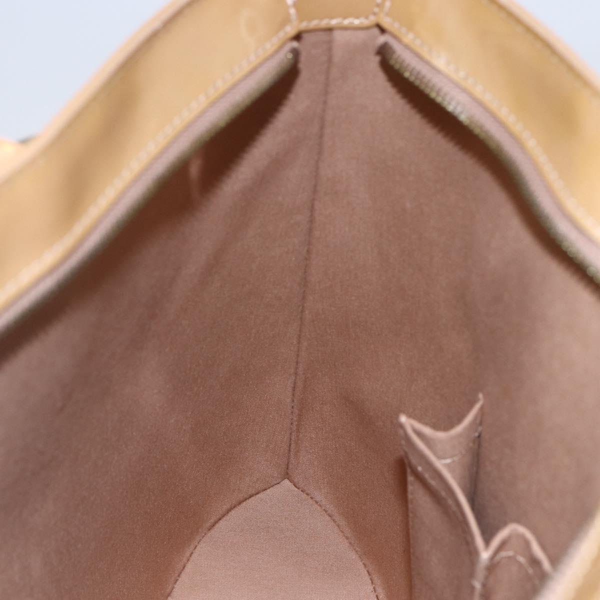 LOUIS VUITTON Monogram Vernis Brentwood Bag Noisette M91511 Auth ep11096