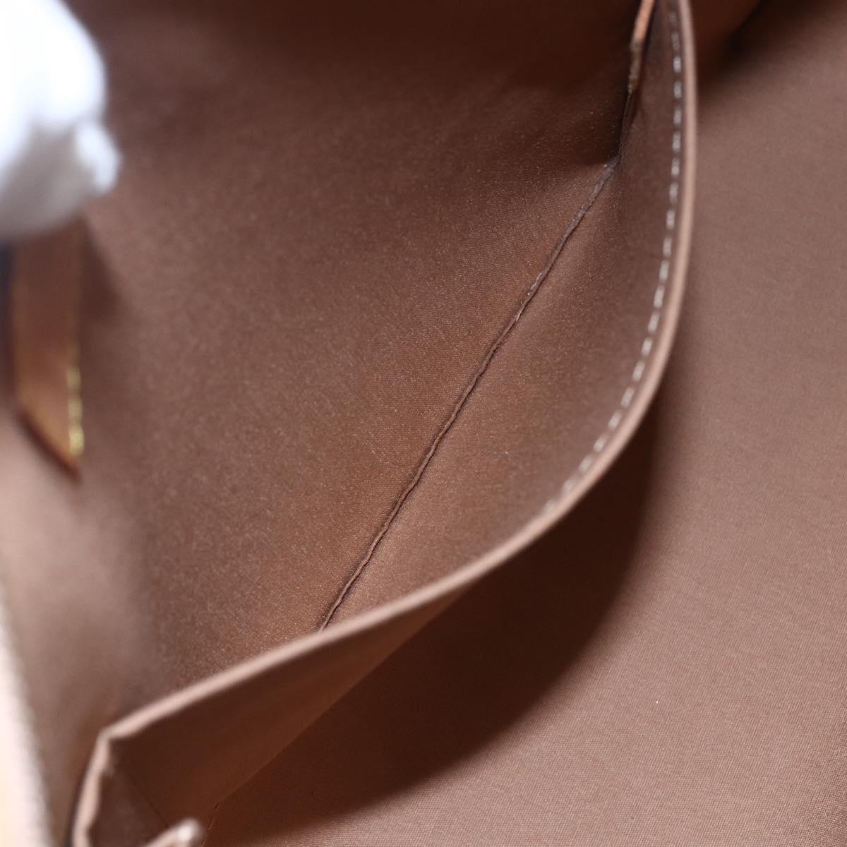 LOUIS VUITTON Monogram Vernis Brentwood Bag Noisette M91511 Auth ep11096