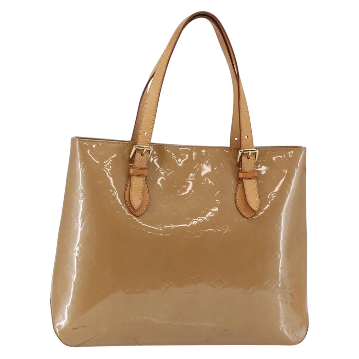 LOUIS VUITTON Monogram Vernis Brentwood Bag Noisette M91511 Auth ep11096