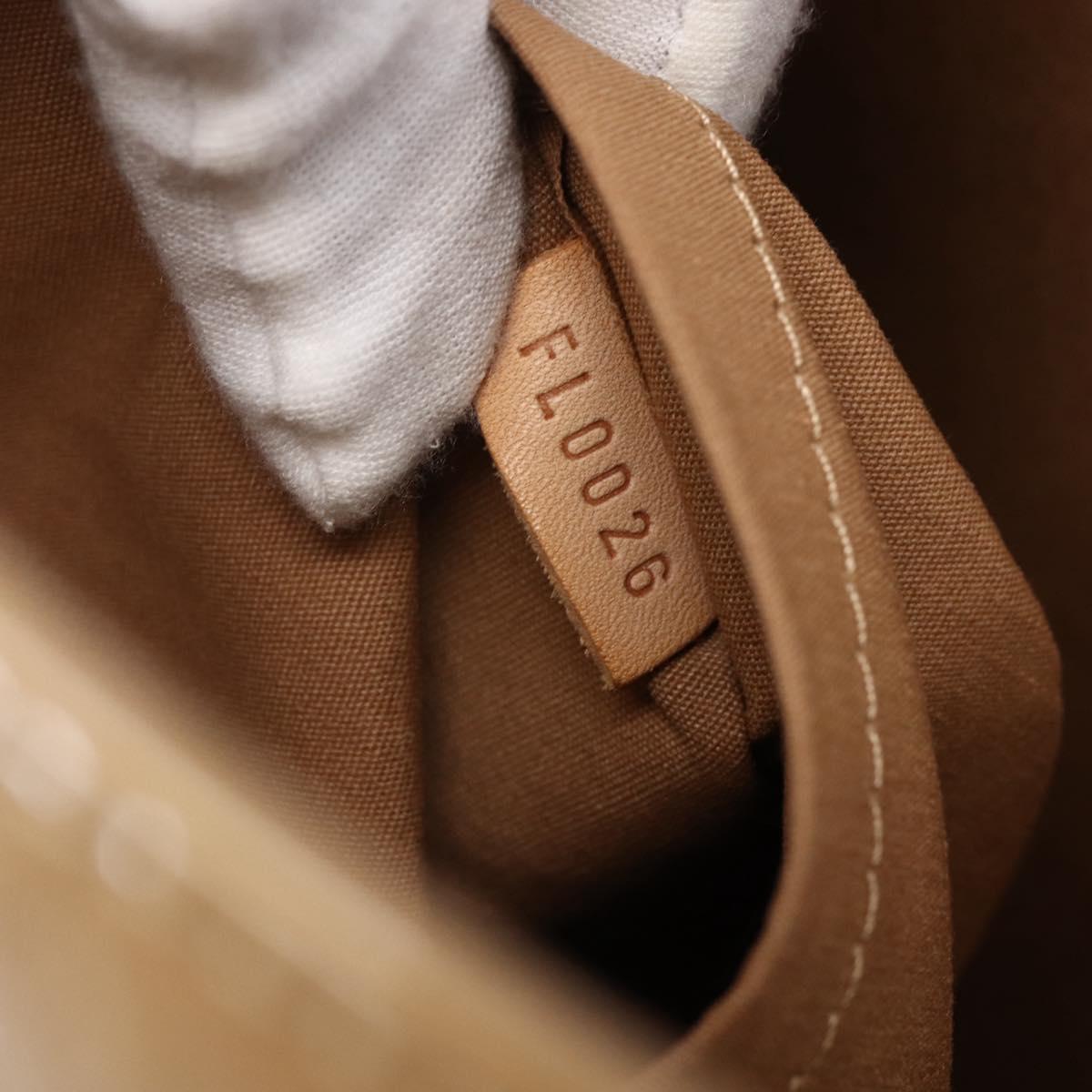 LOUIS VUITTON Monogram Vernis Brentwood Bag Noisette M91511 Auth ep11096