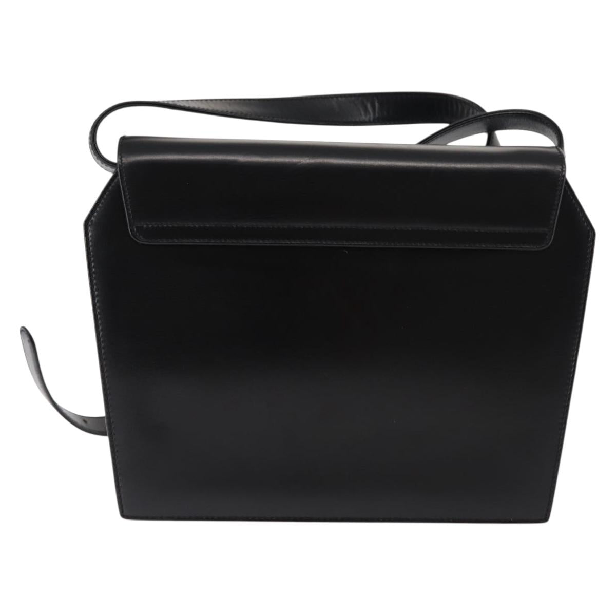 TIFFANY&Co. Shoulder Bag Leather Black Auth ep11103