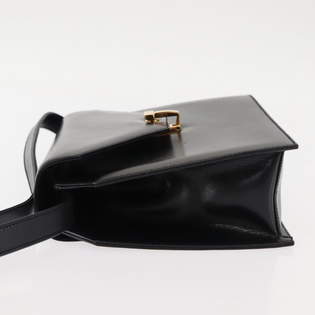 TIFFANY&Co. Shoulder Bag Leather Black Auth ep11103
