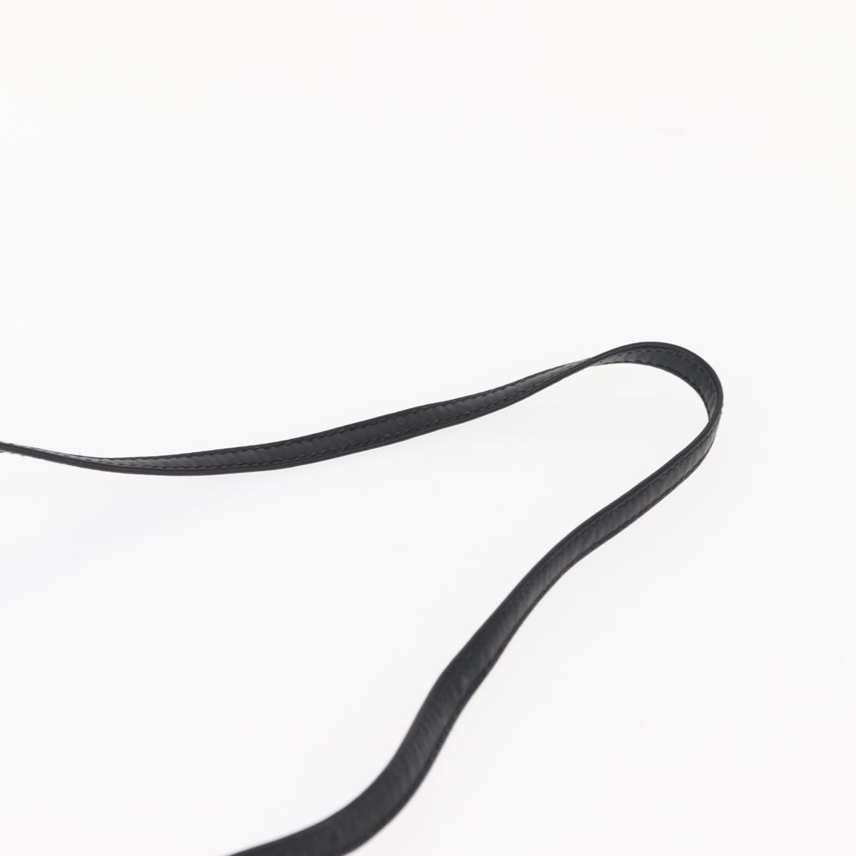 GUCCI Micro GG Canvas Shoulder Bag PVC Leather Black Auth ep11104