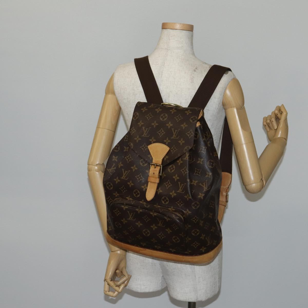 LOUIS VUITTON Monogram Montsouris GM Backpack M51135 LV Auth ep11105