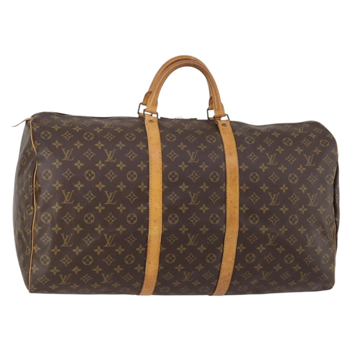 LOUIS VUITTON Monogram Keepall 60 Boston Bag M41422 LV Auth ep11111
