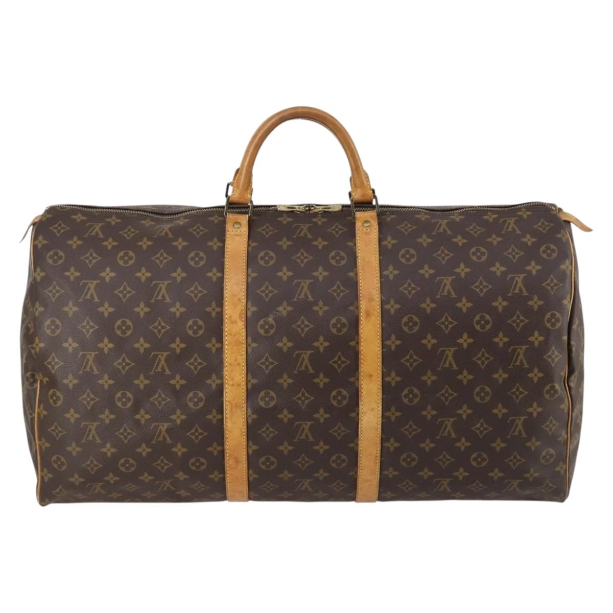 LOUIS VUITTON Monogram Keepall 60 Boston Bag M41422 LV Auth ep11111