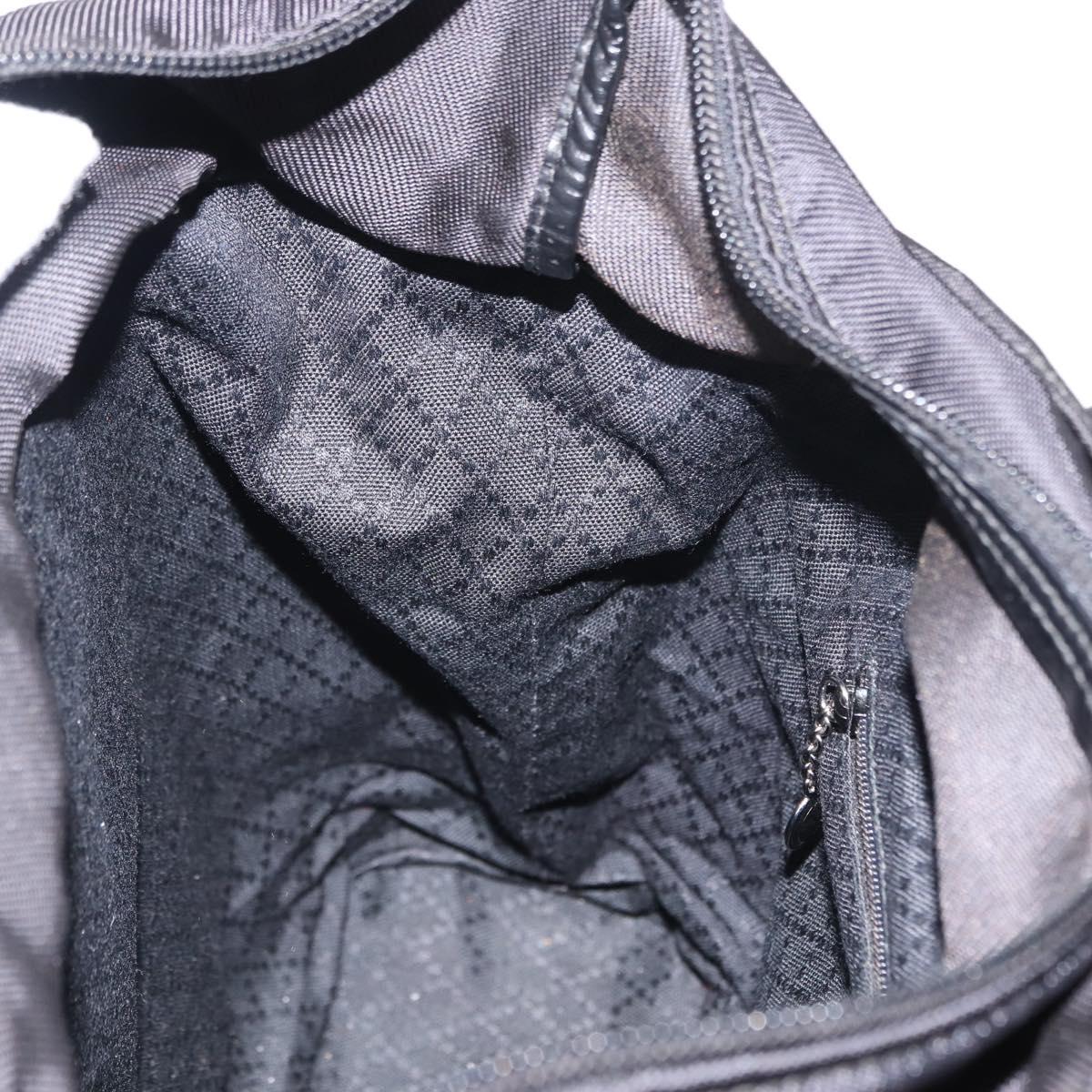 GUCCI Bamboo Hand Bag Nylon Black Auth ep11126