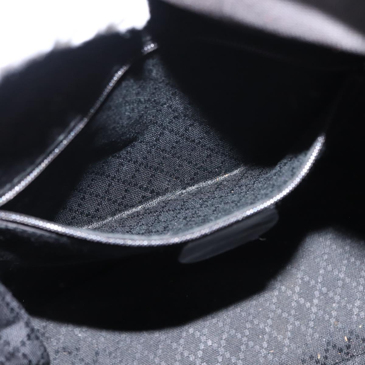 GUCCI Bamboo Hand Bag Nylon Black Auth ep11126