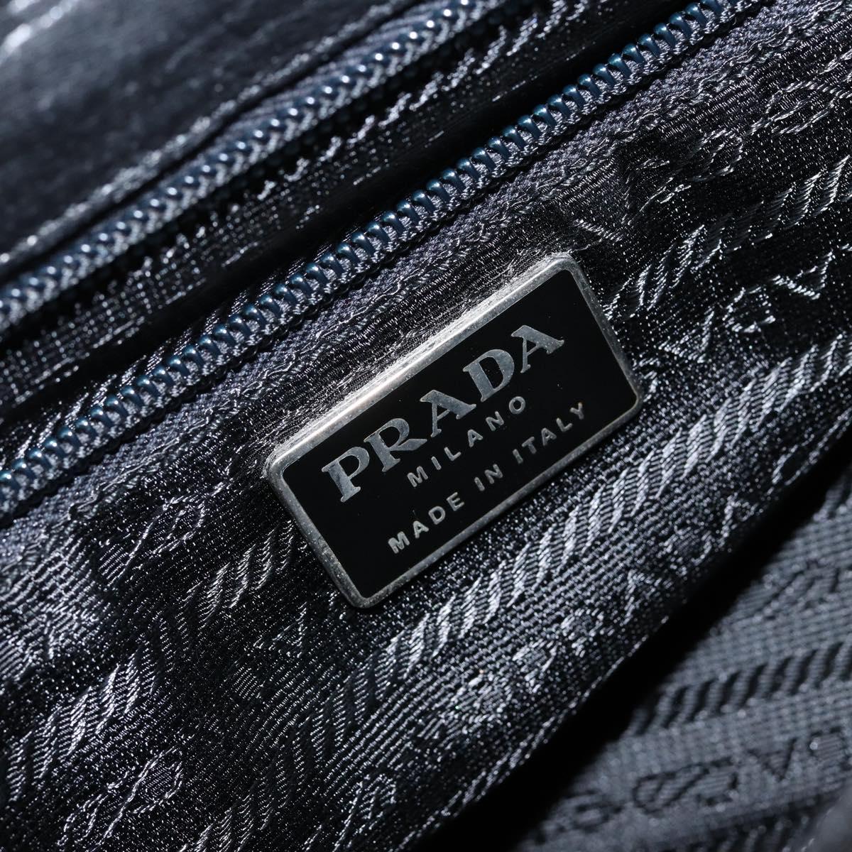 PRADA Hand Bag Leather Black Auth ep11128