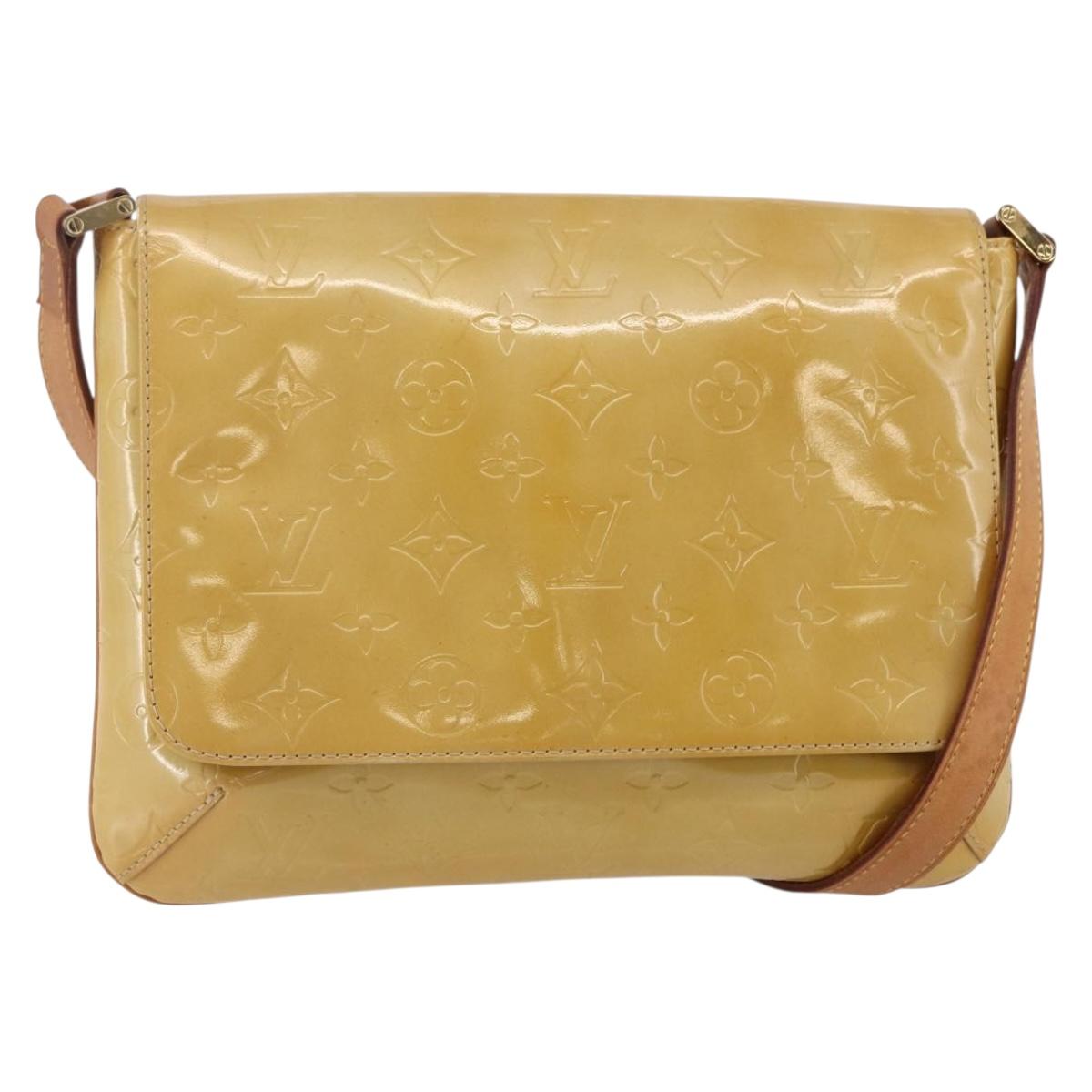 LOUIS VUITTON Monogram Vernis Thompson Street Bag Beige M91301 LV Auth ep11129