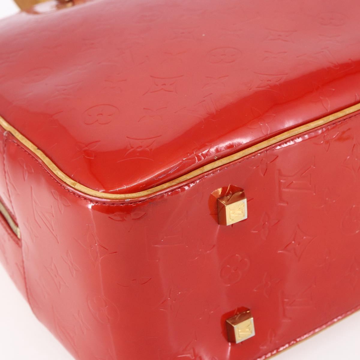 LOUIS VUITTON Monogram Vernis Sutton Hand Bag Red Rouge M91080 LV Auth ep11131