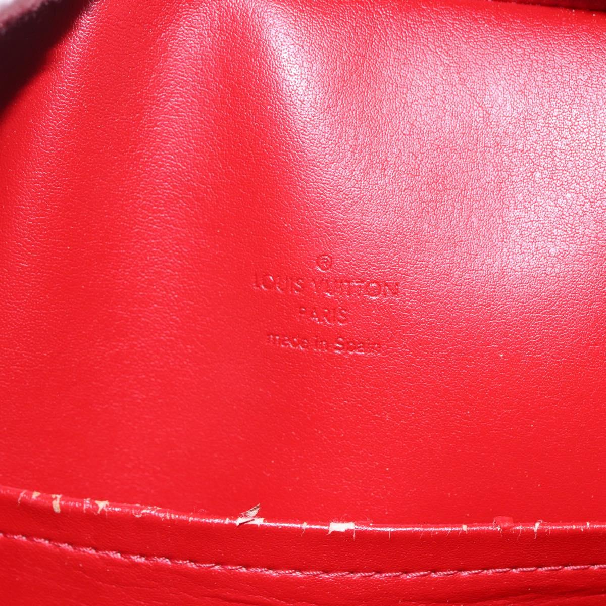 LOUIS VUITTON Monogram Vernis Sutton Hand Bag Red Rouge M91080 LV Auth ep11131