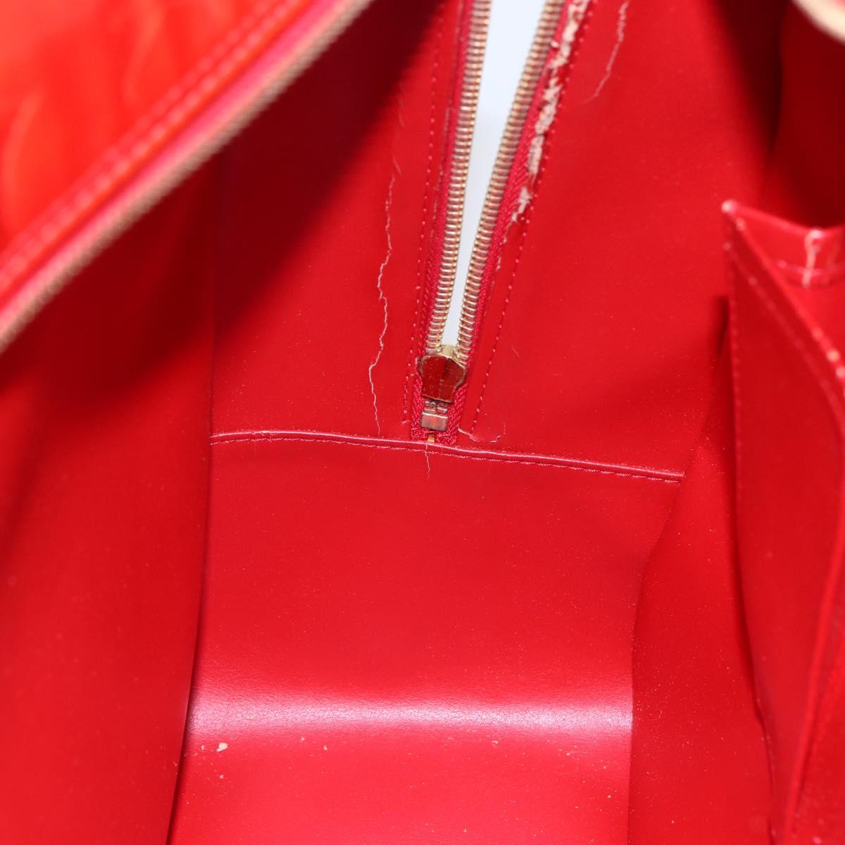 LOUIS VUITTON Monogram Vernis Sutton Hand Bag Red Rouge M91080 LV Auth ep11131