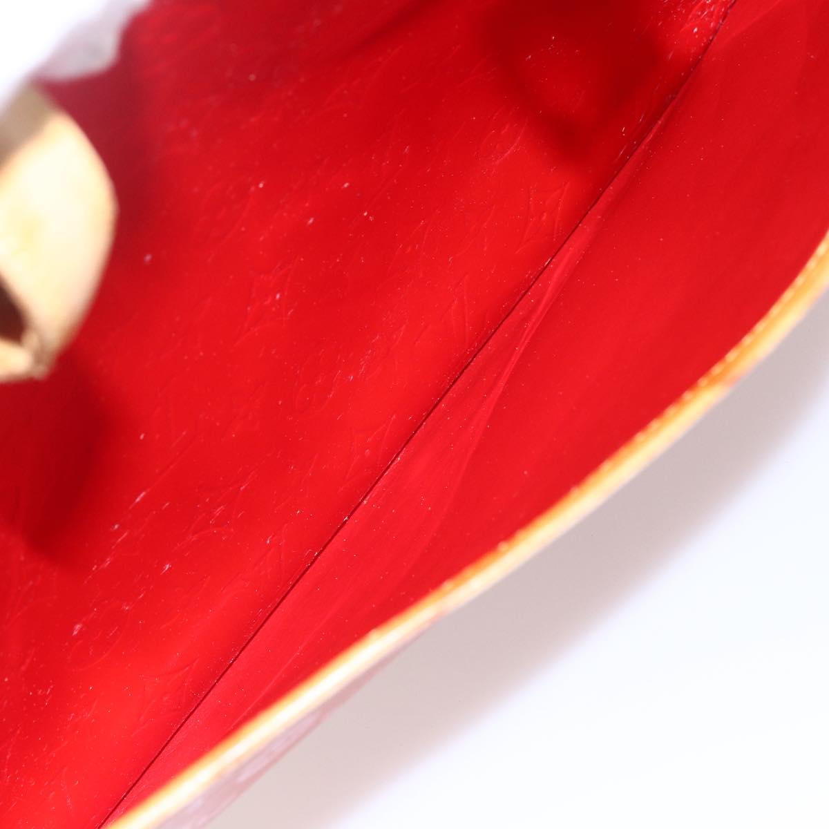 LOUIS VUITTON Monogram Vernis Sutton Hand Bag Red Rouge M91080 LV Auth ep11131