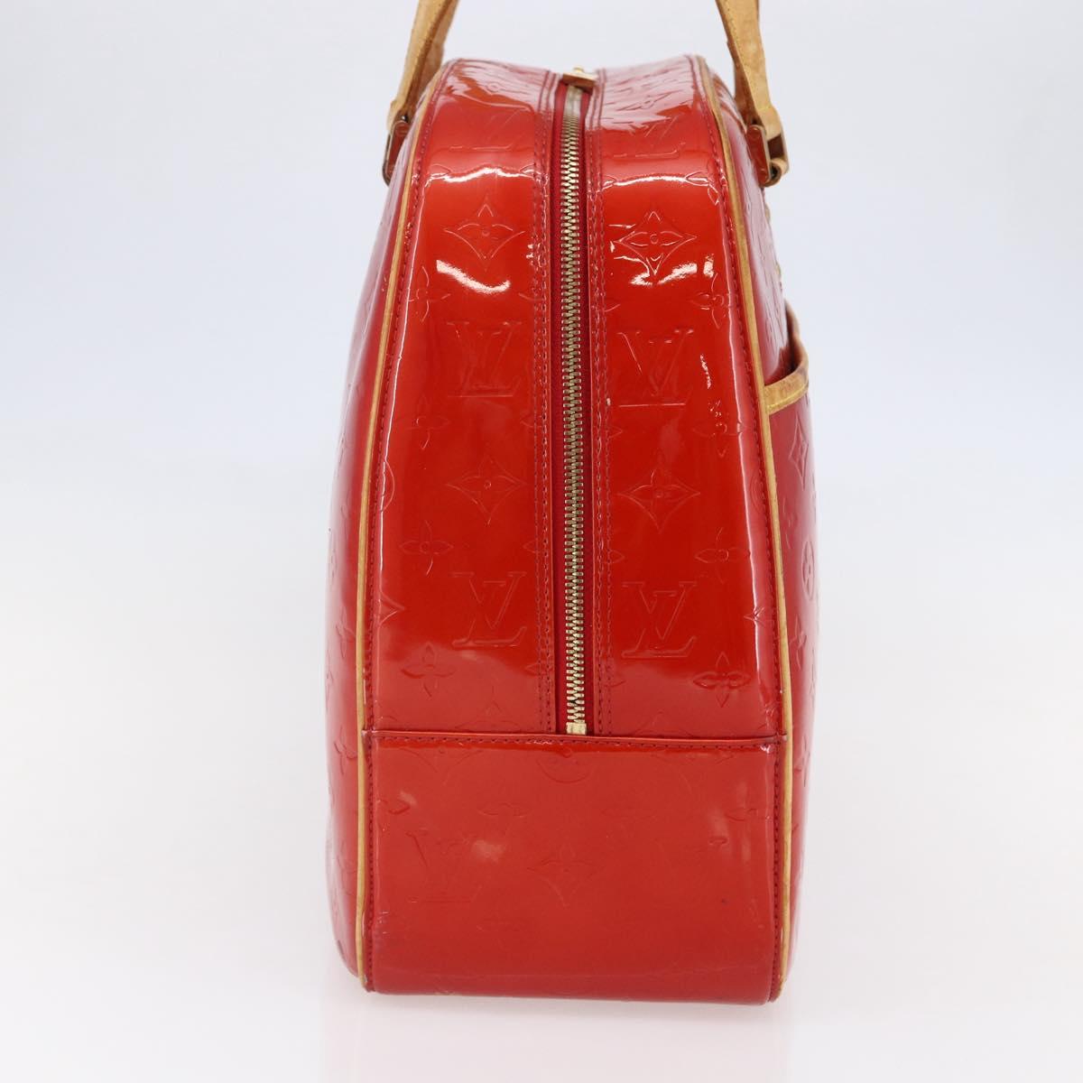 LOUIS VUITTON Monogram Vernis Sutton Hand Bag Red Rouge M91080 LV Auth ep11131