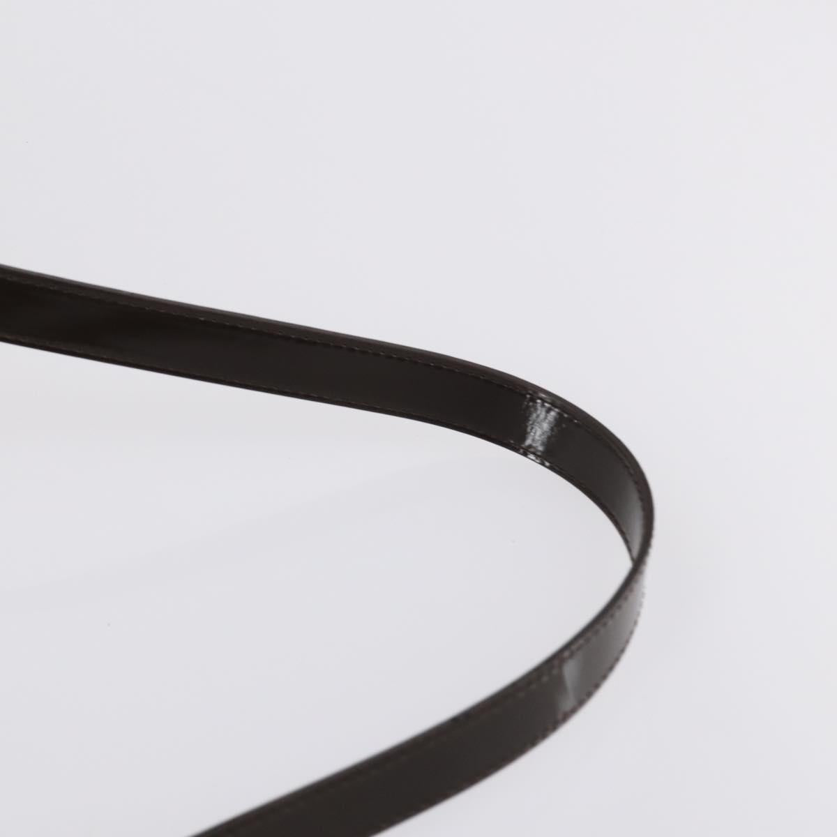 GUCCI Hand Bag Patent leather 2way Brown Auth ep11132