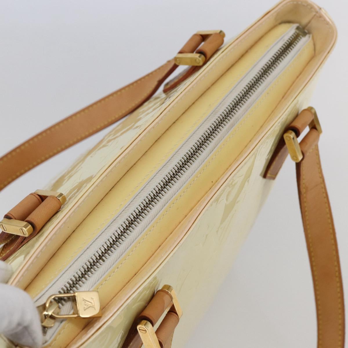 LOUIS VUITTON Monogram Vernis Houston Hand Bag Perle M91342 LV Auth ep11138