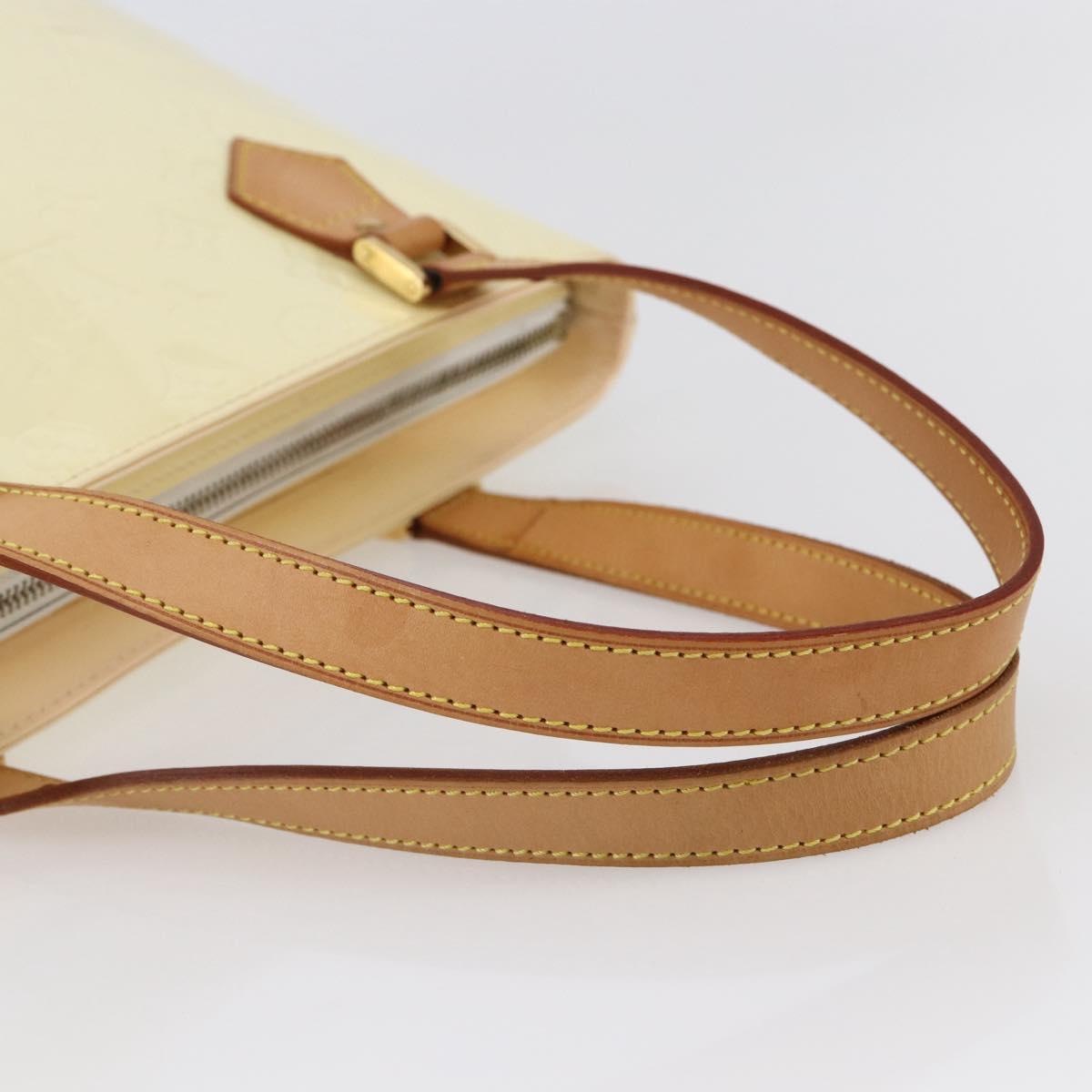 LOUIS VUITTON Monogram Vernis Houston Hand Bag Perle M91342 LV Auth ep11138