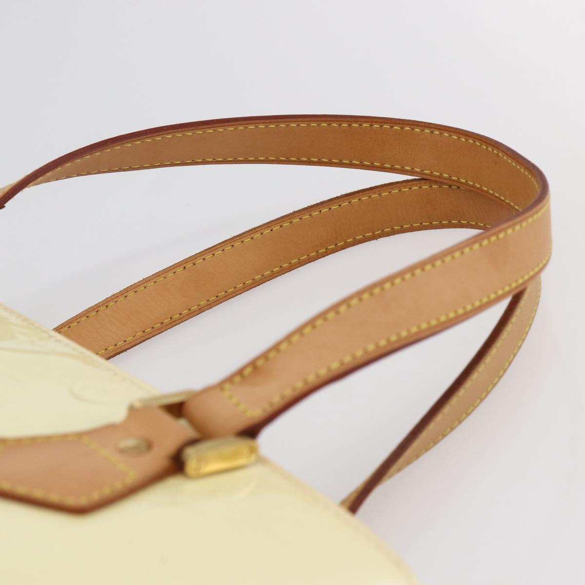 LOUIS VUITTON Monogram Vernis Houston Hand Bag Perle M91342 LV Auth ep11138