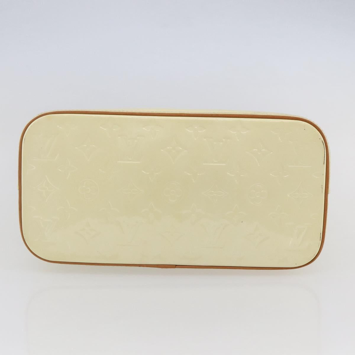 LOUIS VUITTON Monogram Vernis Houston Hand Bag Perle M91342 LV Auth ep11138