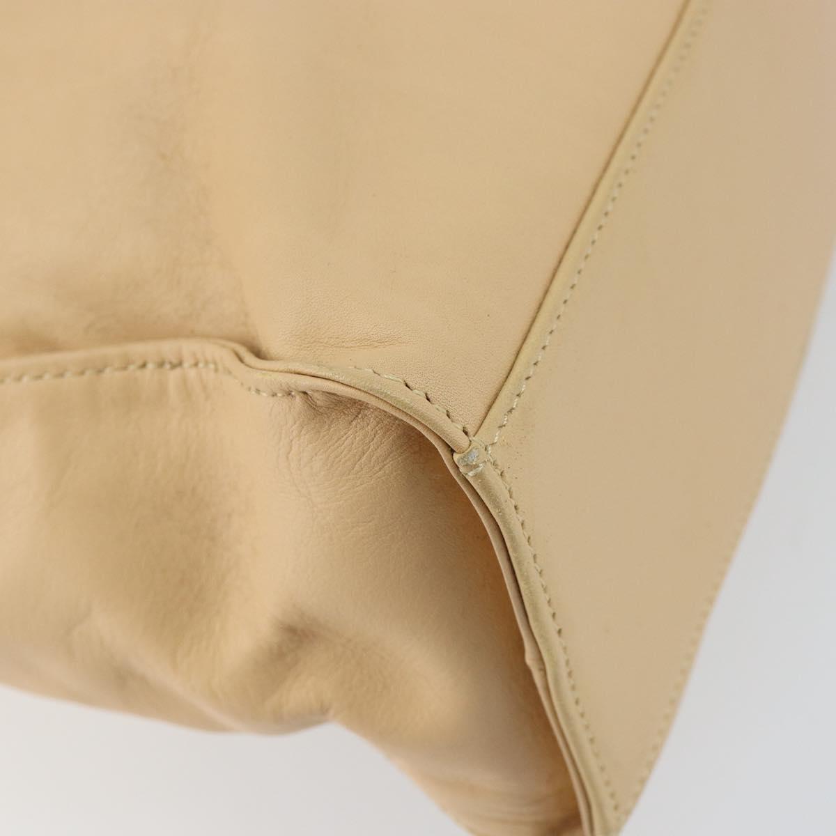 GUCCI Jackie Shoulder Bag Leather Beige Auth ep11140