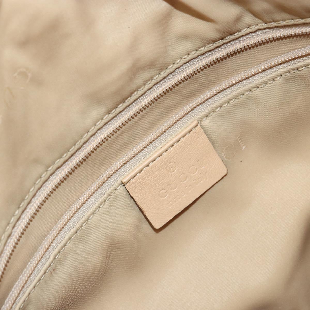 GUCCI Jackie Shoulder Bag Leather Beige Auth ep11140